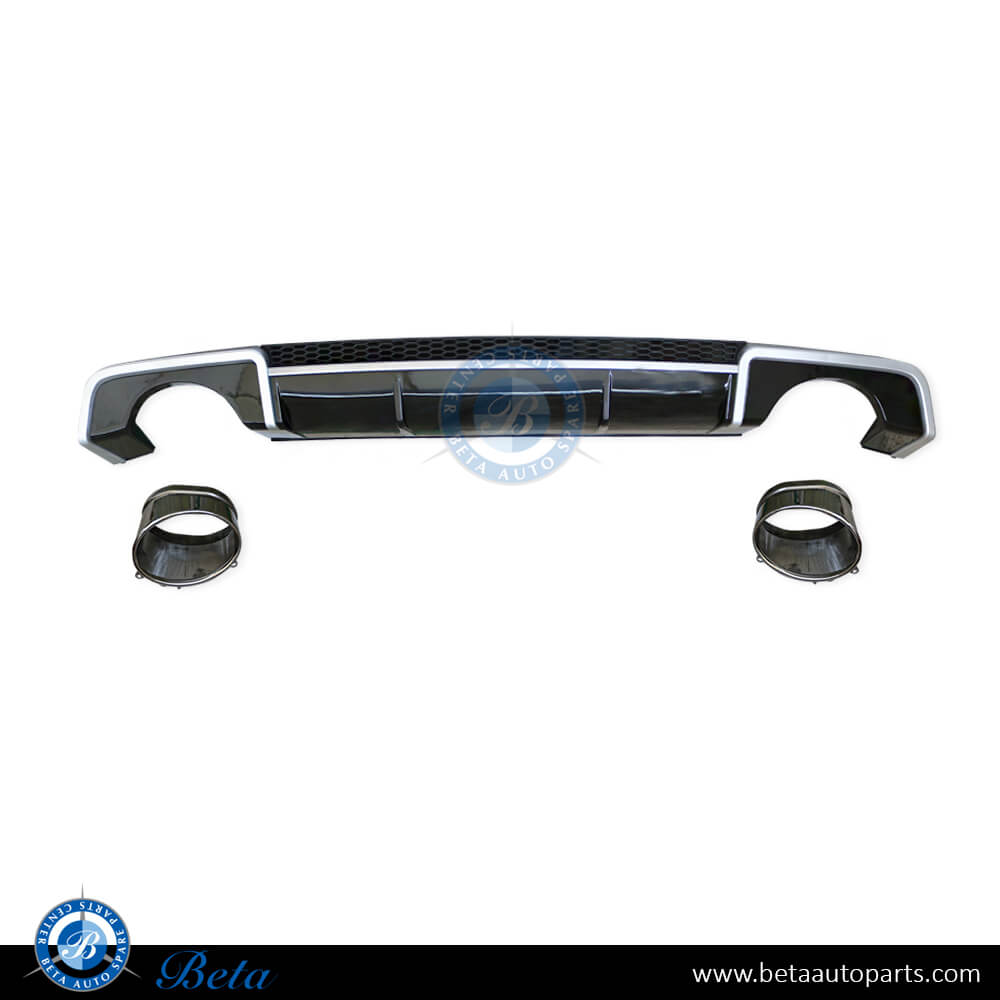 Rear diffuser assembly with exhaust tips for sedan RS3 look for Audi A3 2013-2016 models, Part Number 8V5807521B Rear diffuser assembly with exhaust tips for sedan RS3 look for Audi A3 2013-2016 models, Part Number 8V5807521B